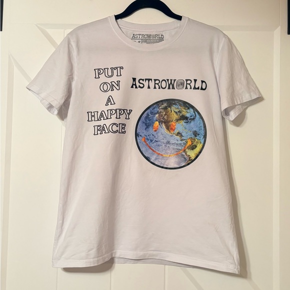 Astroworld Other - Astroworld Put On A Happy Face Graphic Tee Medium Cactus Jack Tour Shirt Travis